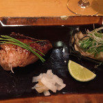 ままごとや - 鰤の酒盗焼き、下記の松前焼き