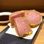 新宿思い出横丁 ばんしゃく家 - 【超厚切り】長崎名物！雲仙ハムカツ