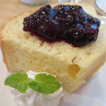 くわの木Cafe - セットミニデザートはシフォンケーキ