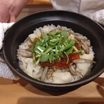 乙味 あさ井 - いくら牛蒡の炊き込みご飯、すっぽん出汁で炊いてある