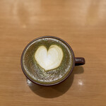 here - 抹茶ラテ+追加ショット¥950