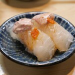 丸八寿司 - 平目と肝