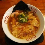 中華そば 麺や食堂 本店 - 中華そば＋ふわふわワンタン￥680-＋￥100-