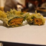 天七 - 大葉で雲丹が包まれてます♡