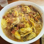 パスタ - カキのトマトスープ