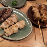 串道楽 楽車 - 白肉、つくね、など