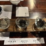 かくれ蔵 藤居 - 三種飲み比べ