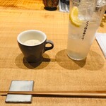 百式 - 出汁しいたけのポタージュ　レモンサワー