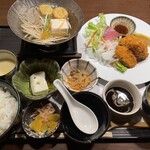 和食居酒屋 旬門 - 牡蠣フライ御膳　　1600円➕150円ご飯大盛り