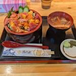丼兵衛 - バラチラシ@500円＋カニ汁セット260円