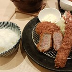 とんかつ神楽坂さくら - 海老ミックスフライと釜炊きご飯♪
