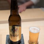 神田錦町 鮨たか晴 - 瓶ビール（小瓶）　900円