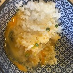 精肉屋の倅がただただ旨い肉を出す店 焼肉たけよし - 定食の卵かけご飯