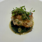 御影 ジュエンヌ - 鱈白子とほうれん草のムニエル
