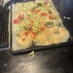 でくのぼう - たこ焼き途中。