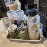 マロリーポークステーキ  - 卓上調味料での味変も楽しめたが、最も相性が良かったのは付いてきたソースだった。