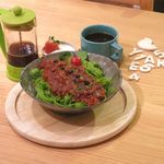 風味絶佳 - ホウレンソウの麺の野菜たっぷりのパスタセット