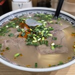 蘭州拉麺店 火焔山 - 兰州拉面加肉。