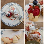 cafe nei - neiのクリスマスプレート2,500円✨️実は、お帽子を被ったスワンシュー♡この繊細さは唯一無二です。それに手袋とジンジャーマンのクッキーもいつまでも見ていたいキュートさ♡