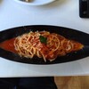パスタスタジアム　よろこば食堂 - 自家製ベーコンのトマトソースハーフパスタ