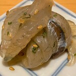 すしやのたい悟 - 針魚昆布〆和えさんでーす。②