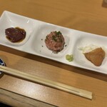 鳥長 - 砂肝　生つくね　胸肉