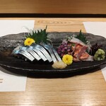 旬菜縁 - 金目鯛刺身、〆さば
