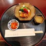 黒崎 田舎庵 日日屋 - コース¥6,800  前菜3種(うざく  明太子  食前酒)