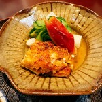 黒崎 田舎庵 日日屋 - コース¥6,800  前菜3種(うざく  明太子  食前酒)  うざく