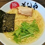 ぎんや - 汐そば(700円)・・・豚そばとは正反対の超あっさり鶏ガラスープの塩ラーメン