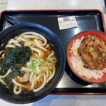 名代 富士そば - 料理写真:ミニゲソ天丼セット