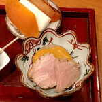 一徹 - 自家製唐墨　合鴨とふろふき大根の柚子味噌和え