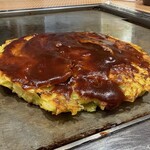 ゆかり - お好み焼ランチ(豚・サラダセット)