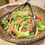築地ふく竹 - 野菜サラダの明太ドレッシングがけ