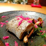 松濤 爛缶 - ●太刀魚と茸