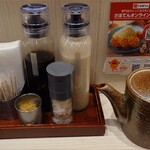 新宿さぼてん - ドレッシング（ゆず、胡麻）、塩、からし（小袋）、とんかつソース：2025/12/27
