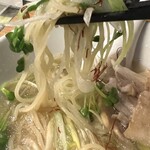 335887212 - 自家製麺に貝割れ　長葱　糸唐辛子