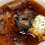 松屋 - ビーフシチューハンバーグ弁当油がめちゃくちゃ多い