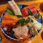 田舎小屋 - お刺身盛り合わせ１人前