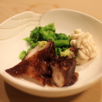 うを徳 - 明石煮たこと羅臼タラ白子と菜の花