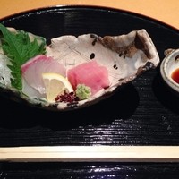 花見小路 - (向付)マグロとカンパチ