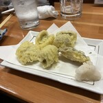 魚まさ - ハモ天、肉厚でふわふわ