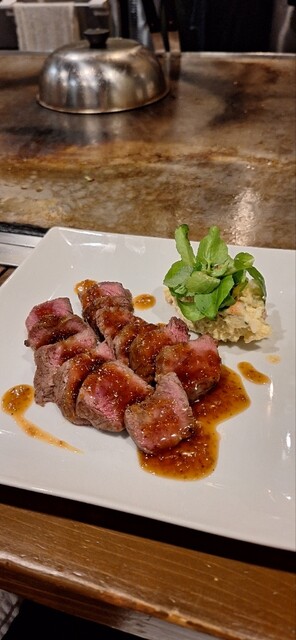 Teppanyaki to Okonomiyaki Mishimaya restaurant in Hiroshima, Japan