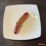 いわて花巻大食堂 - ラム肉のソーセージをたっぷりの粗挽きマスタード