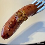 いわて花巻大食堂 - ラム肉のソーセージをたっぷりの粗挽きマスタード