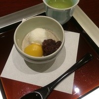 旬彩天 つちや - 最後の甘味は黒豆ときな粉のブラマンジェ。