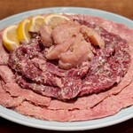 焼肉 静龍苑 - タン塩、上ミノ、上ハラミ