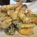 天ぷら しまづ - 天ぷら盛合せ（２人前）　近景