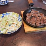 天ぷら しまづ - 牛鉄板焼　１２００円