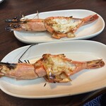 天ぷら しまづ - 有頭エビ塩焼き　１尾４００円